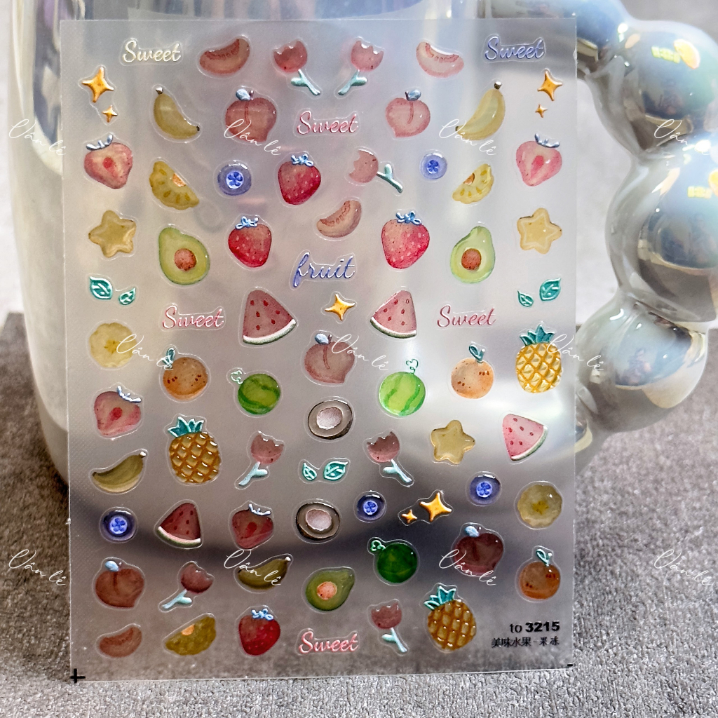 Sticker nail 5D lụa trang trí móng tay