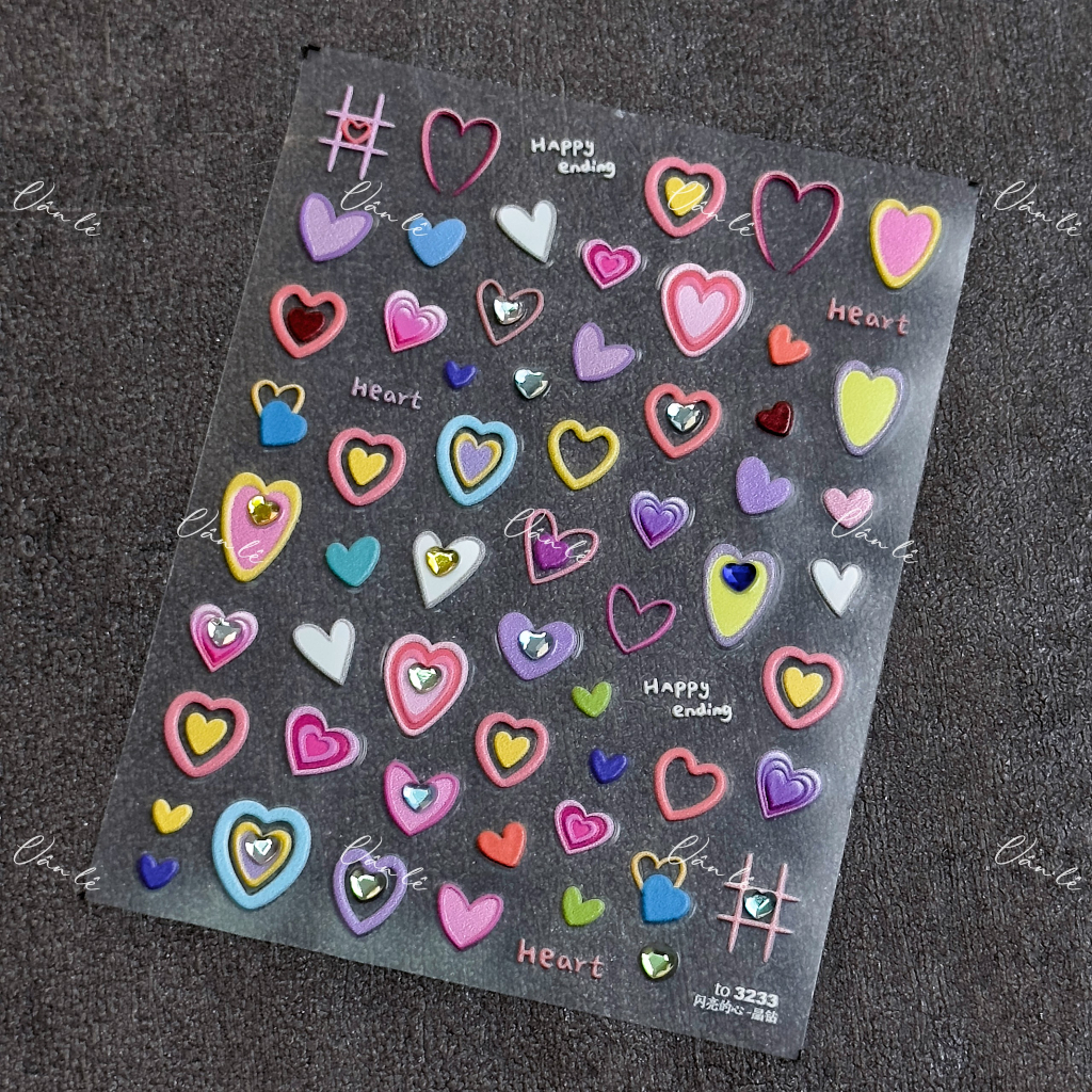 Sticker nail 5D lụa trang trí móng tay