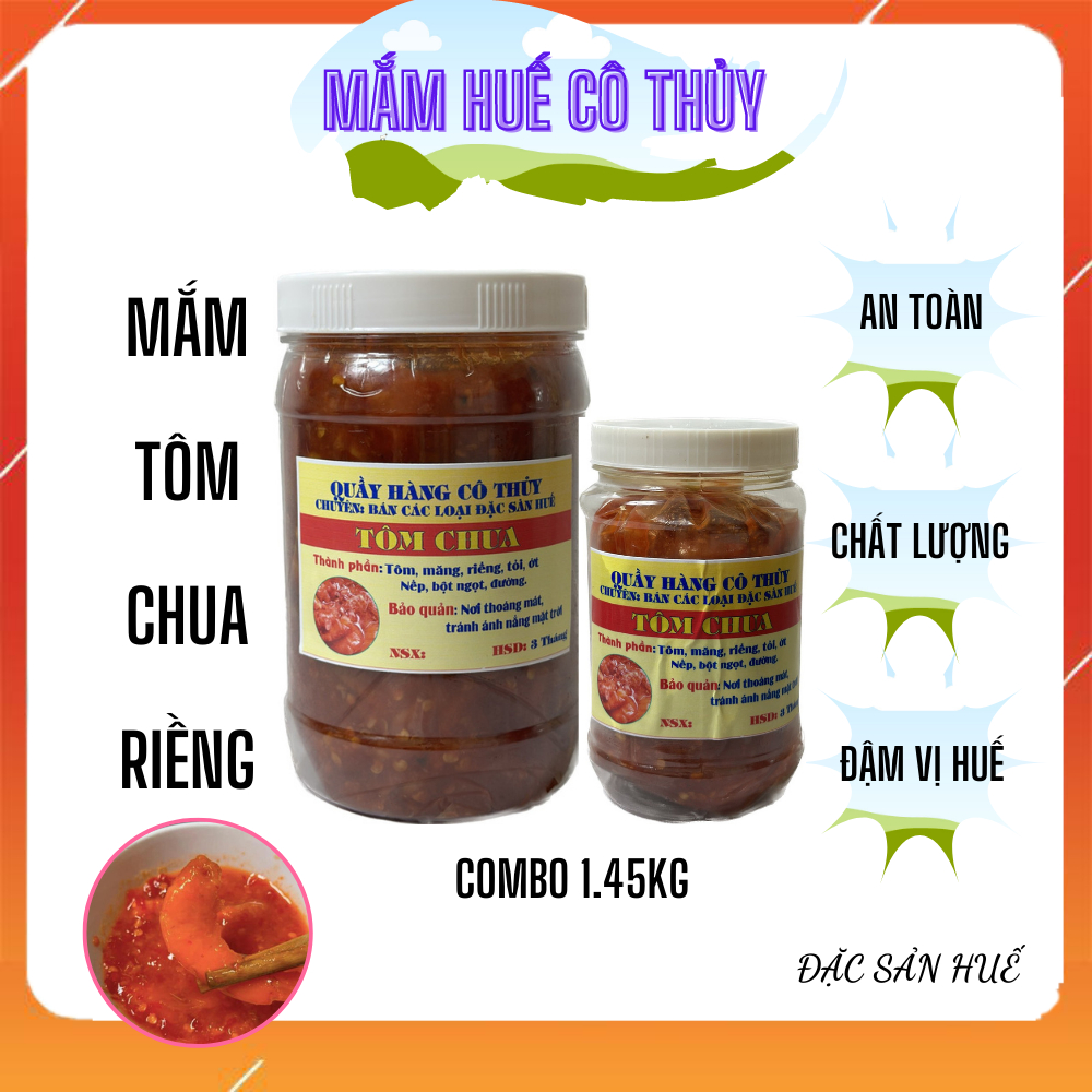 Combo 1.45kg mắm tôm chua (hũ 450g+ hũ 1kg) - MẮM HUẾ CÔ THỦY