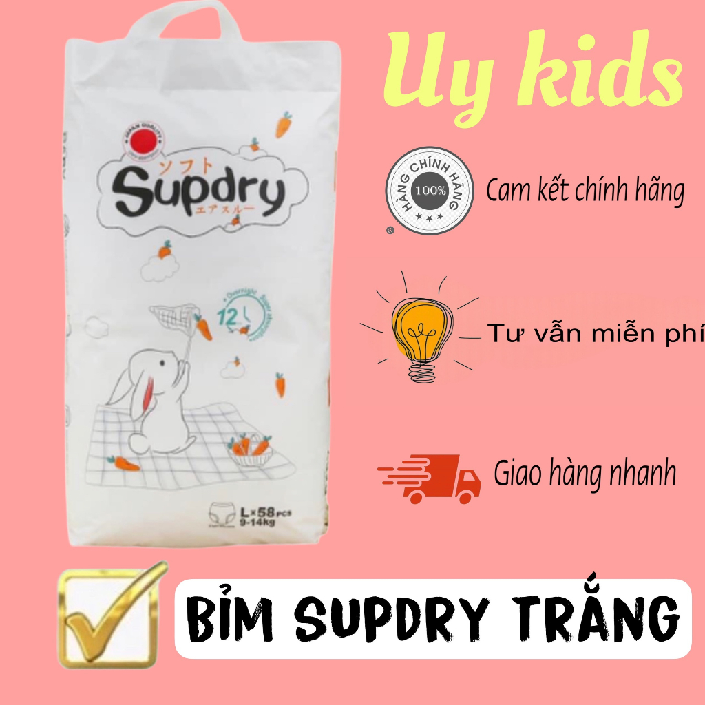 Bỉm tã dán quần SUPDRY TRẮNG