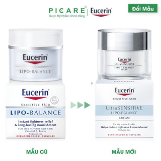 Kem dưỡng ẩm cho da khô và nhạy cảm Eucerin Lipo Balance 50ml - 63407