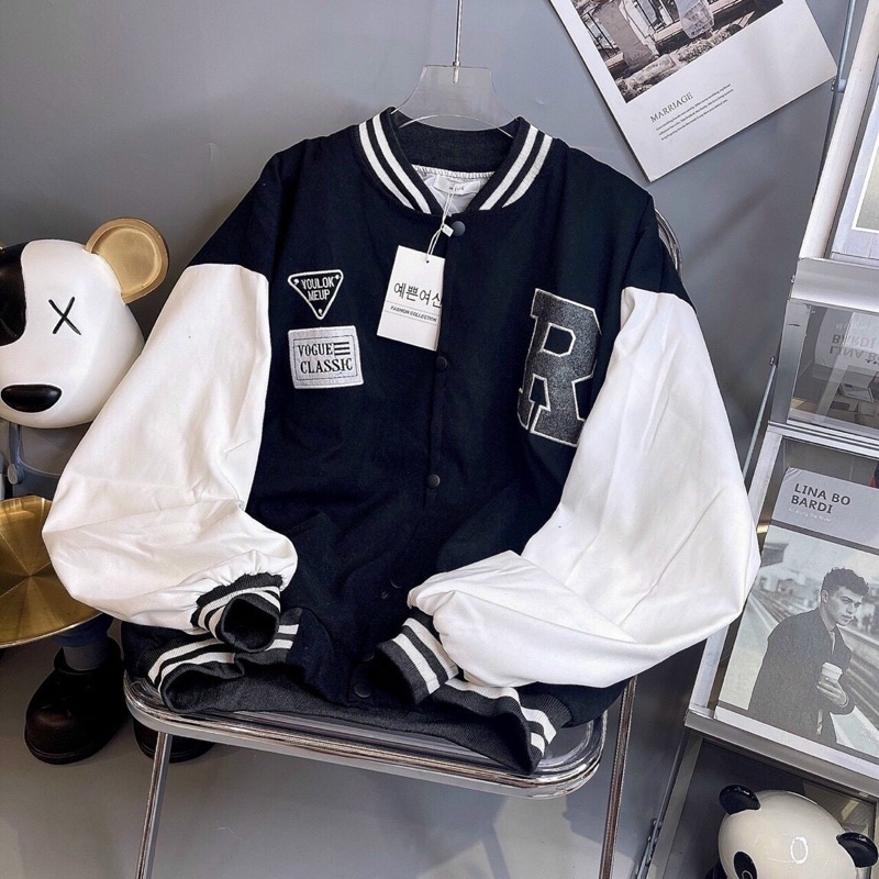 Áo khoác Bomber RR02 chất da lộn (có lót trong) thiết kế Streetstyle Unisex cho cả nam và nữ (2 màu) siêu đẹp AB001 | BigBuy360 - bigbuy360.vn