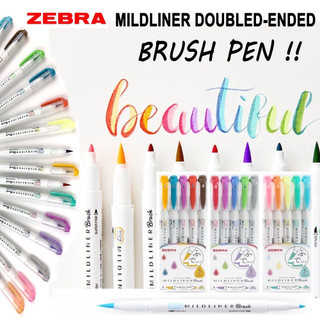 Bút Đánh Dấu Highlighter Brush 2 Đầu ZEBRA Midliner WFT-8 Chính Hãng