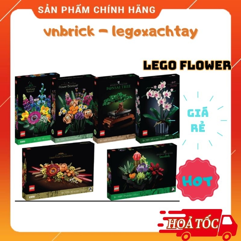 LEGO Hoa 10311 10314 10313 10280 10281 Hoa Lan, Dại, Khô