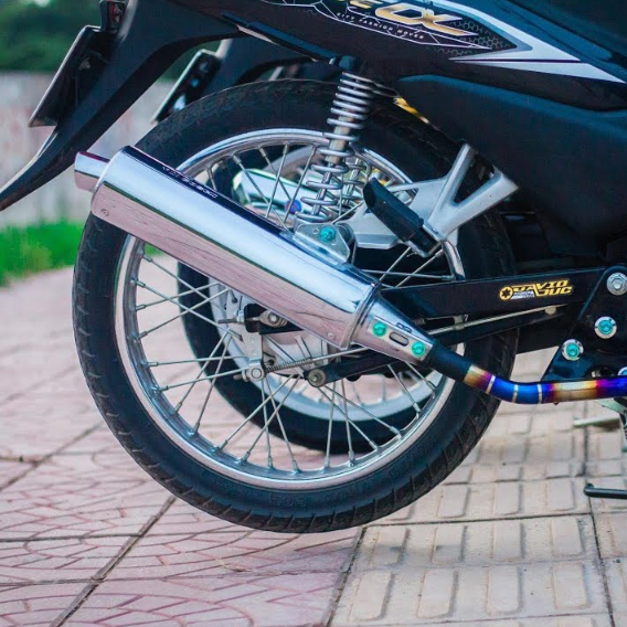 Pô RSX Honda Chính Hãng Lắp Dòng Xe WaveA 50-100-110cc Fom Vểnh Lắp Đặt Như Zin