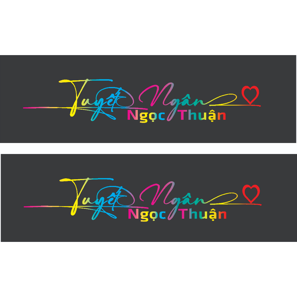 Mua 2 Tem Tặng 1 Tem : In Chữ Dán Xe Theo Yêu Cầu , Đặt Chữ Dán Xe , tên chữ 7 màu dán xe máy theo yêu cầu