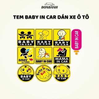 Tem Baby in Car dán đuôi xe ô tô