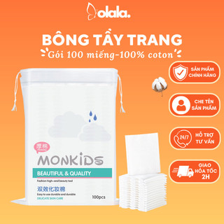 Bông Tẩy Trang Monkids 100% cotton