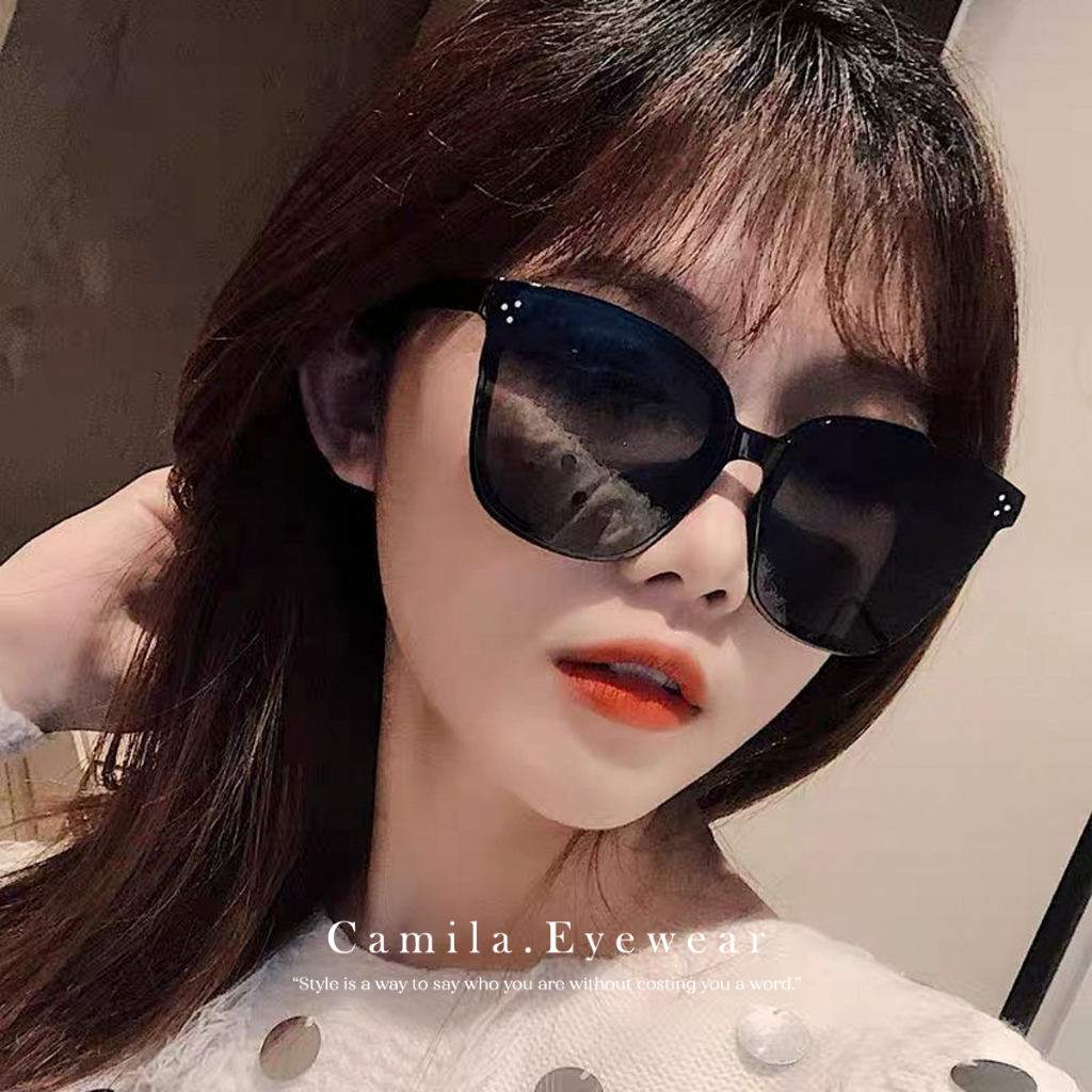 Kính mát nam nữ thời trang CAMILA mắt mèo họa tiết chấm tròn Unisex - Kính thời trang