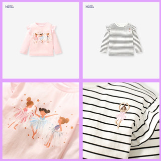 Áo bé gái Littlemaven áo thun cotton dài tay bé gái ADF43