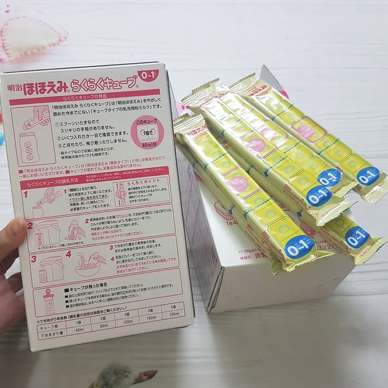 COMBO 5 Thanh Sữa Thanh Meiji 27g - Sữa Meiji Thanh Số 0-1 Nội Địa Nhật