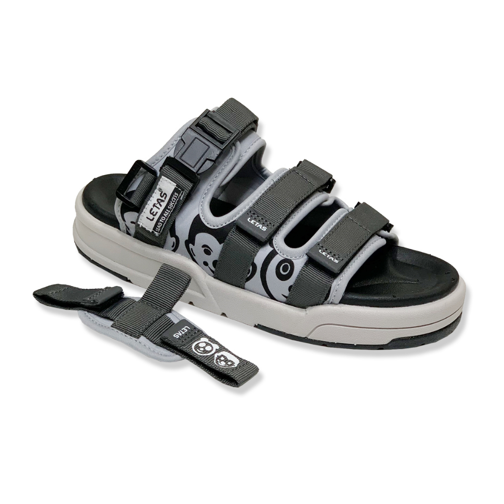 Sandal Hiệu LETAS Chính Hãng Nam Nữ 3 Quai Ngang Quai Hậu Tháo Rời D714