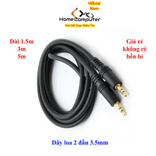 Dây loa 1 ra 1, dây 2 đầu 3.5 dài 1.5m, 3m, 5m giá rẻ