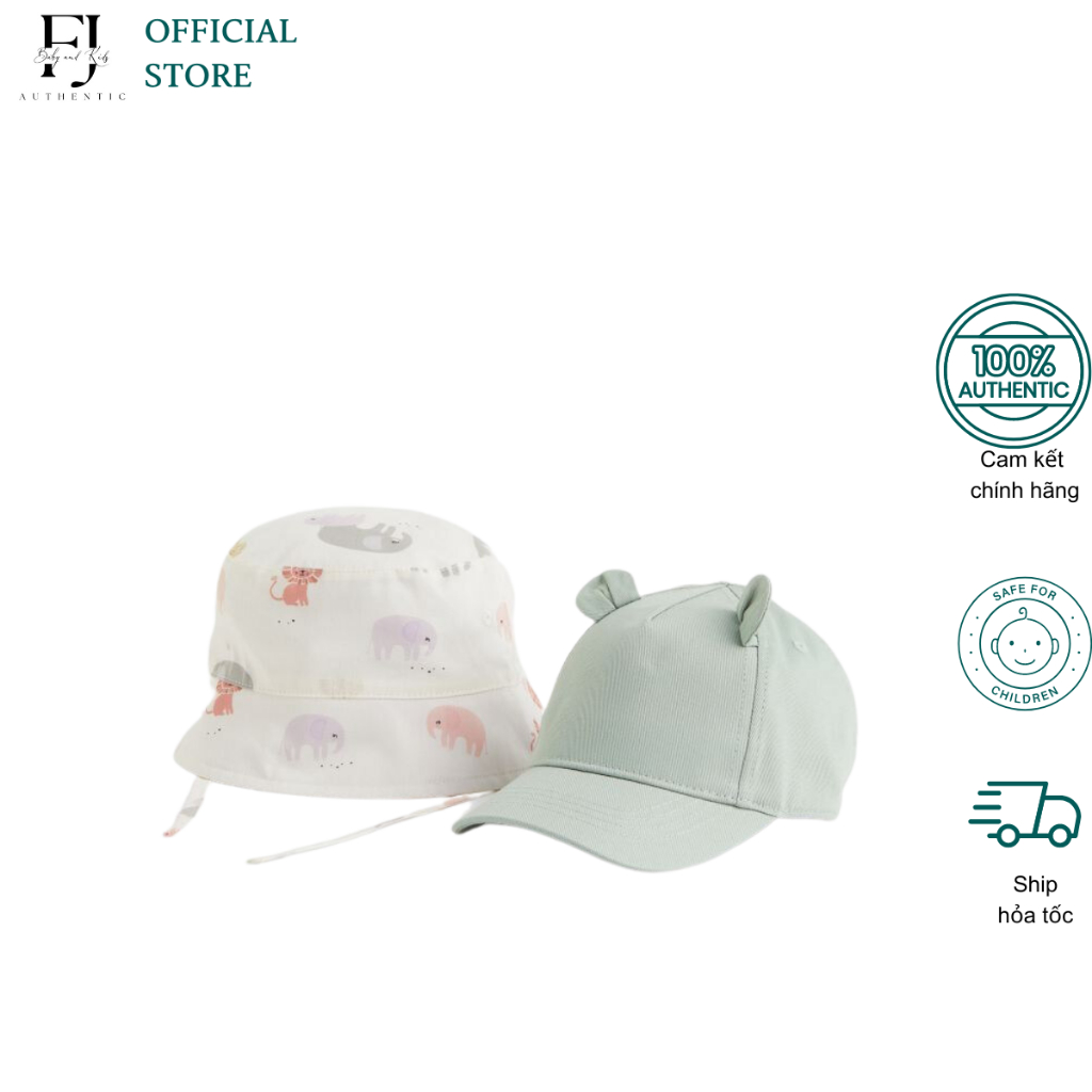 Mũ bé trai HM mũ chống nắng chất liệu cotton chính hãng cho bé 1 tuổi đến 4 tuổi