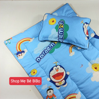 Bộ gối nệm nhà trẻ cho bé đi học mẫu giáo, nệm lót nằm nhà ,vải Cotton chần bông cho bé 0 đến 10 tuổi