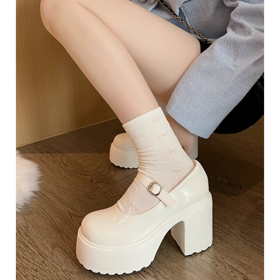 Giày Marry Jane Đế Cao 10cm Sang Chảnh Siêu Hot