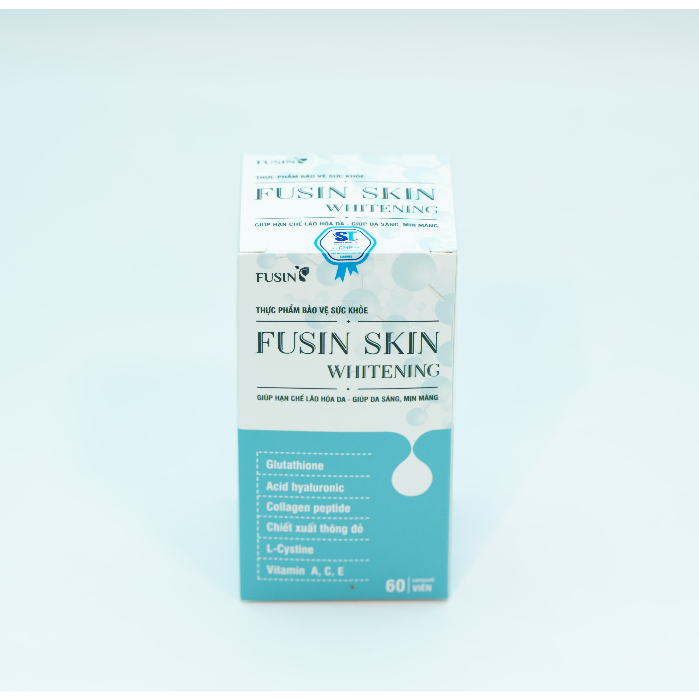 Viên uống trắng da FUSIN SKIN WHITENING tăng độ đàn hồi cho da, hạn chế lão hóa da, giúp da sáng, mịn màng.