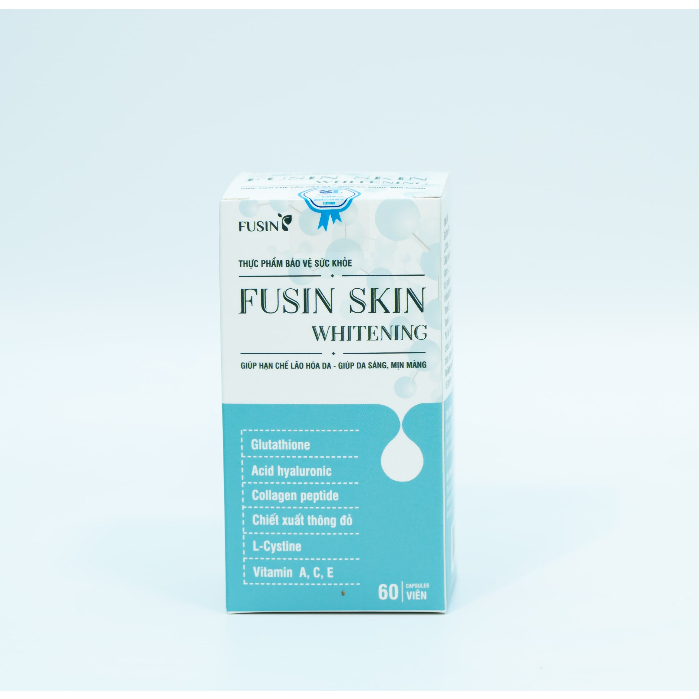 Viên uống trắng da FUSIN SKIN WHITENING tăng độ đàn hồi cho da, hạn chế lão hóa da, giúp da sáng, mịn màng.