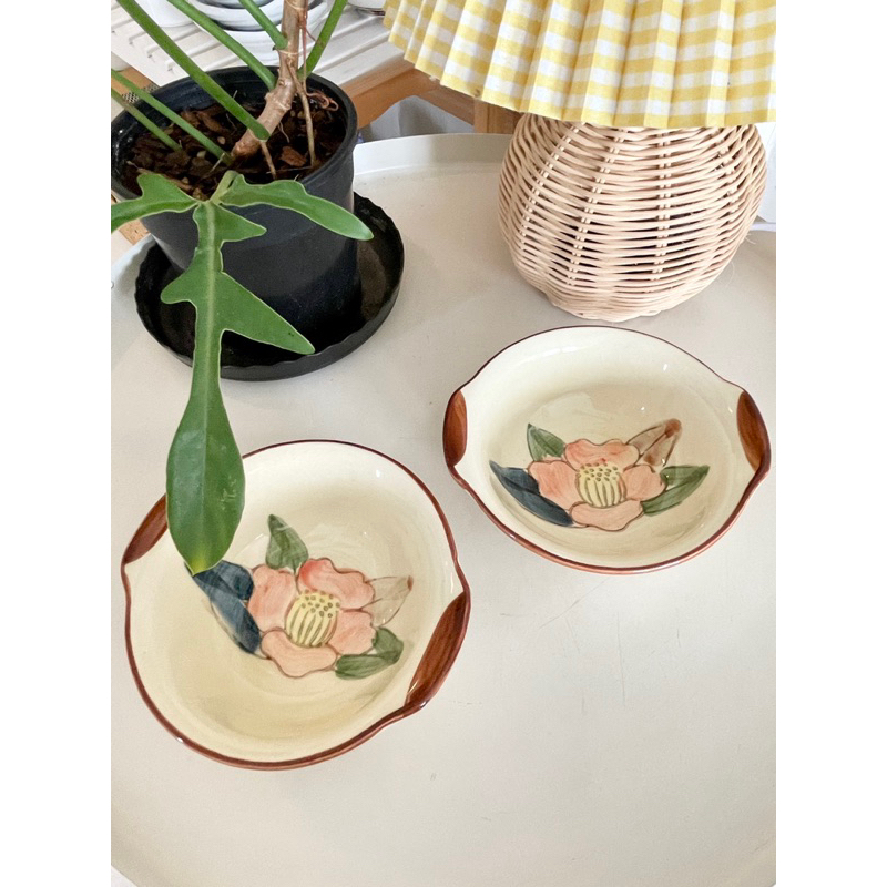 Cưng Ha Home -  - Chén sứ hoạ tiết hoa có tay cầm