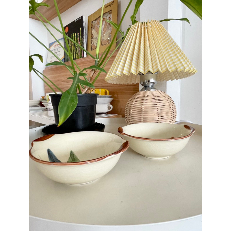 Cưng Ha Home -  - Chén sứ hoạ tiết hoa có tay cầm