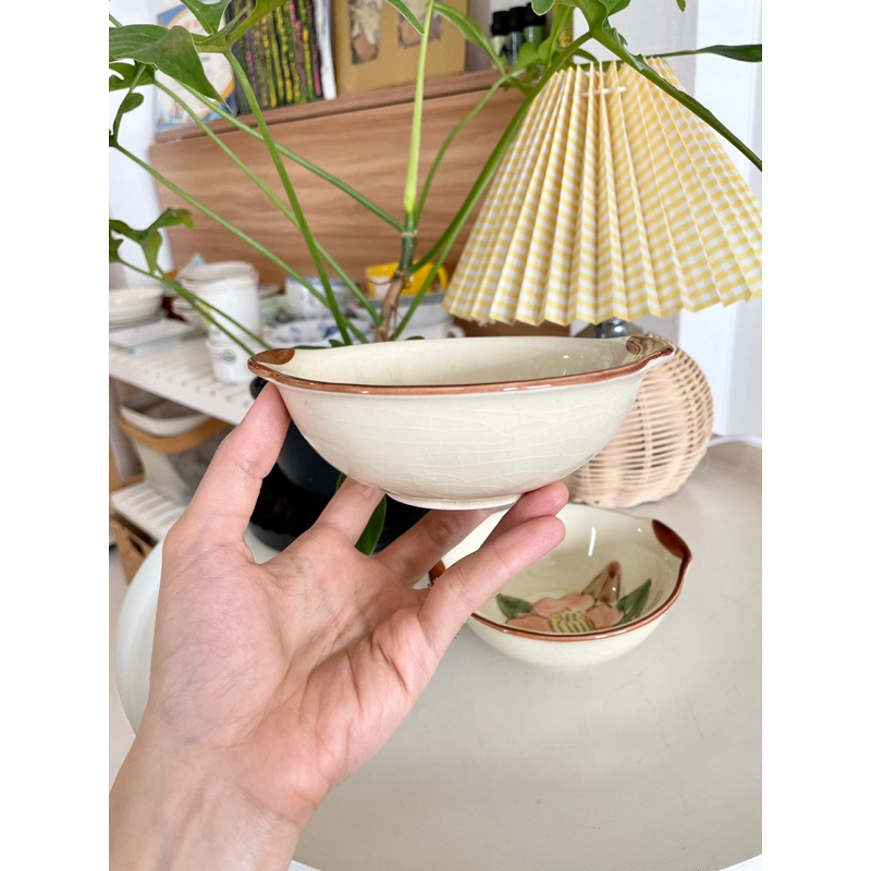 Cưng Ha Home -  - Chén sứ hoạ tiết hoa có tay cầm