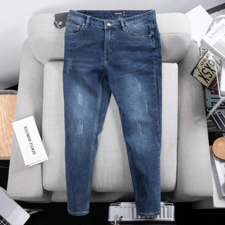 Quần jean dài xanh xước 120