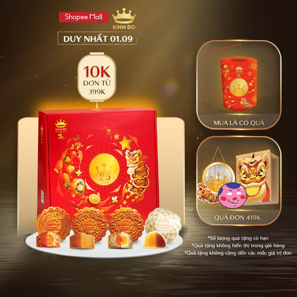 "Hương Sài Gòn" - Hộp 4 bánh trung thu Kinh Đô