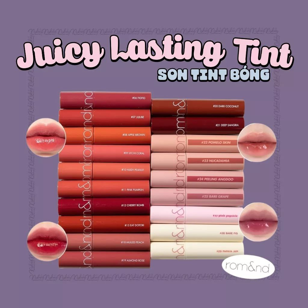 (Màu 01 - 29) Son Juicy Lasting Tint (JUICY)