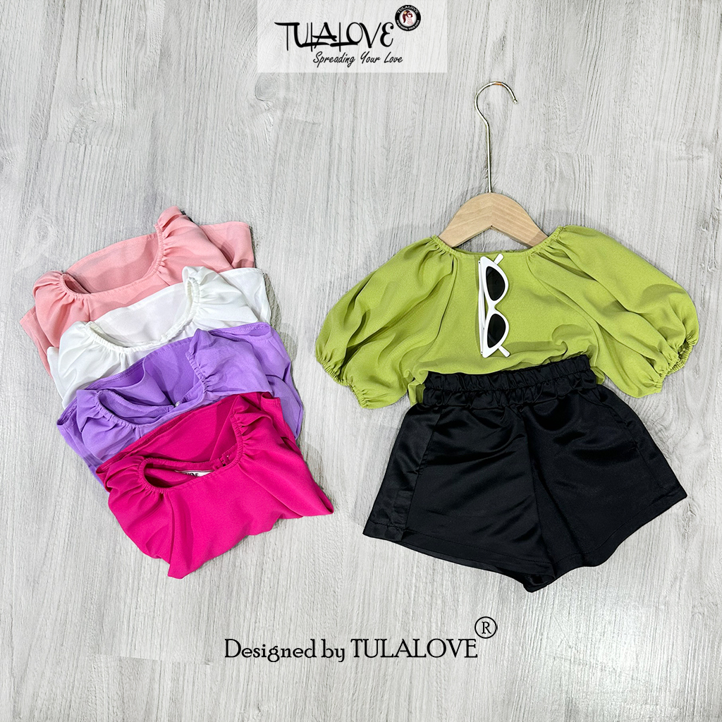 Áo Vai Bông Bé Gái Màu Đơn Sắc Siêu Xinh, Áo Bé Gái Tulalove