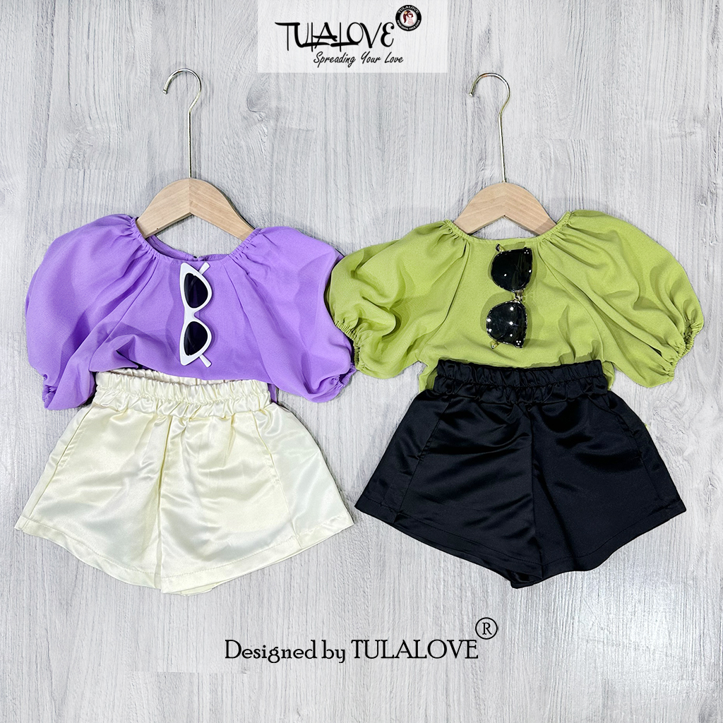 Áo Vai Bông Bé Gái Màu Đơn Sắc Siêu Xinh, Áo Bé Gái Tulalove