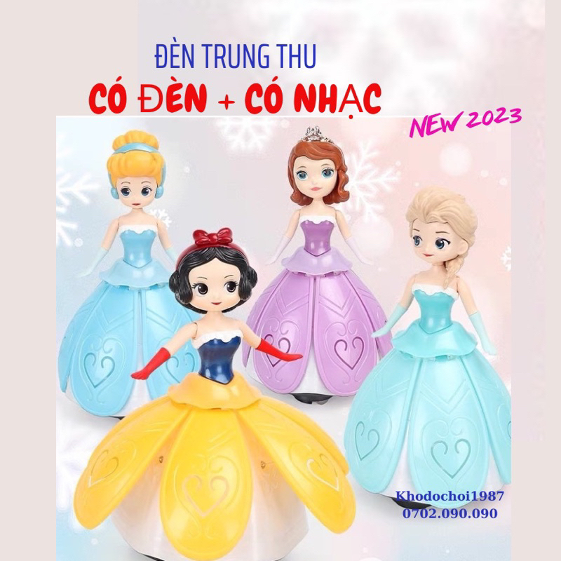 (New 2023) Đèn lồng trung thu công chúa, hello kitty, người nhện, siêu nhân phát nhạc và đèn