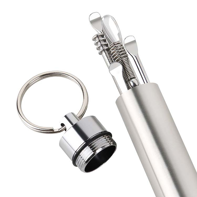 Bộ Dụng Cụ Ngoáy Tai Inox 6 Món - Lấy Ráy Tai Thép Không Rỉ 6 Món - Mát Xa Tai - Làm Sạch Tai Hiệu Quả