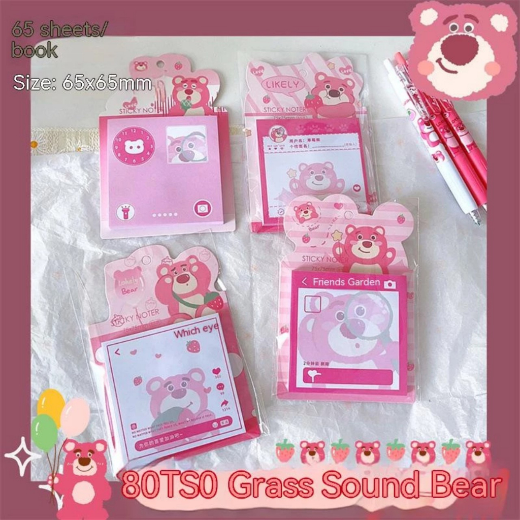 Giấy Ghi Chú Gấu Dâu  Dễ Thương Cute (50 tờ) 1K