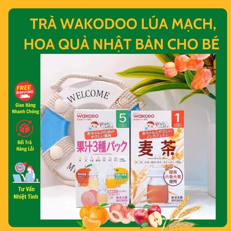 Trà Hoa Quả Thanh Nhiệt Wakodoo Nhật Bản Cho Bé Từ 5M+