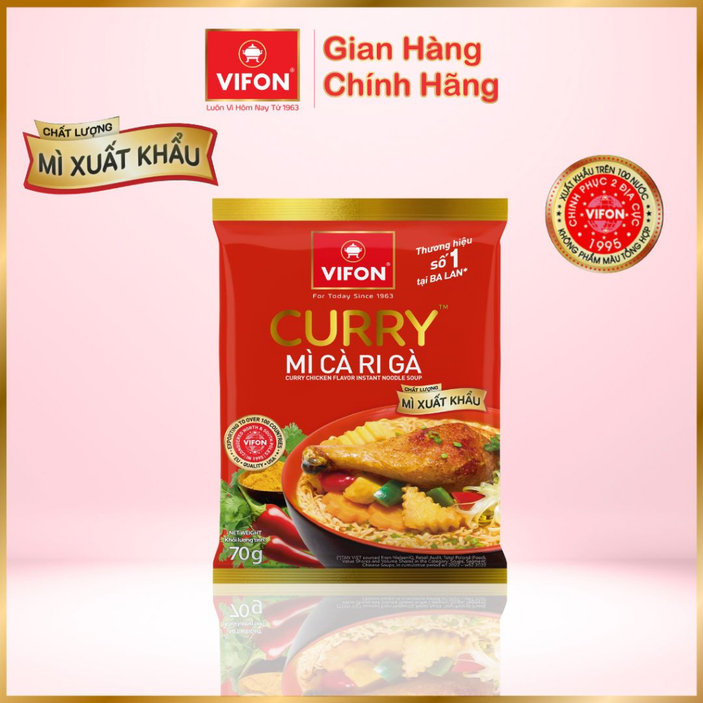 Thùng 24 gói mì xuất khẩu Zlota gà vàng/ Curry cà ri gà 70gr/gói