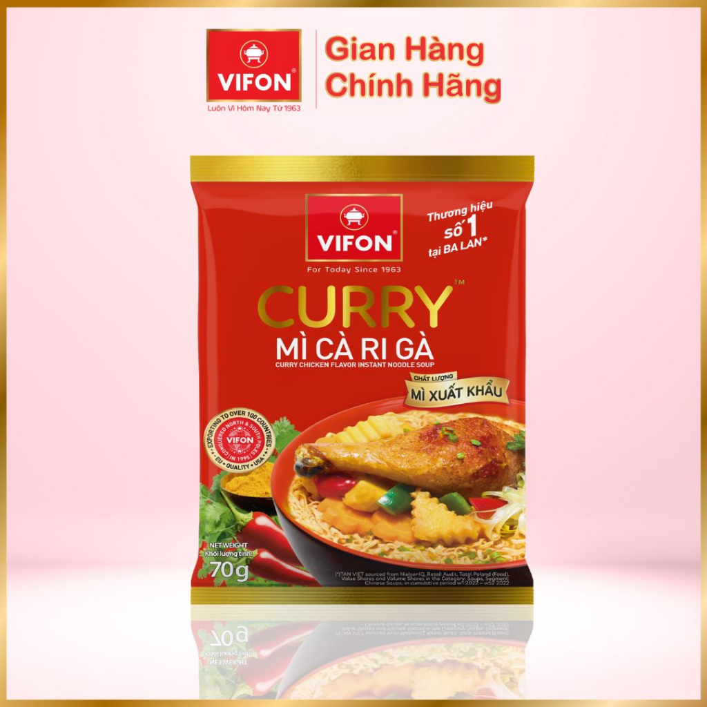 Thùng 24 gói mì xuất khẩu Zlota gà vàng/ Curry cà ri gà 70gr/gói