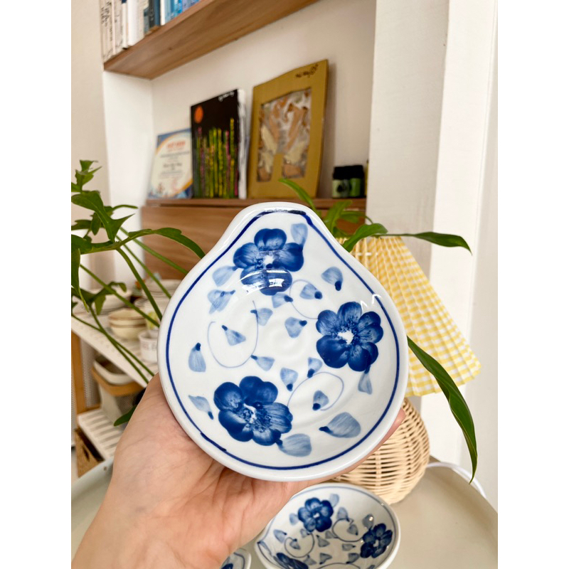 Cưng Ha Home -  - Chén sứ ăn lẩu kiểu Nhật hoa xanh