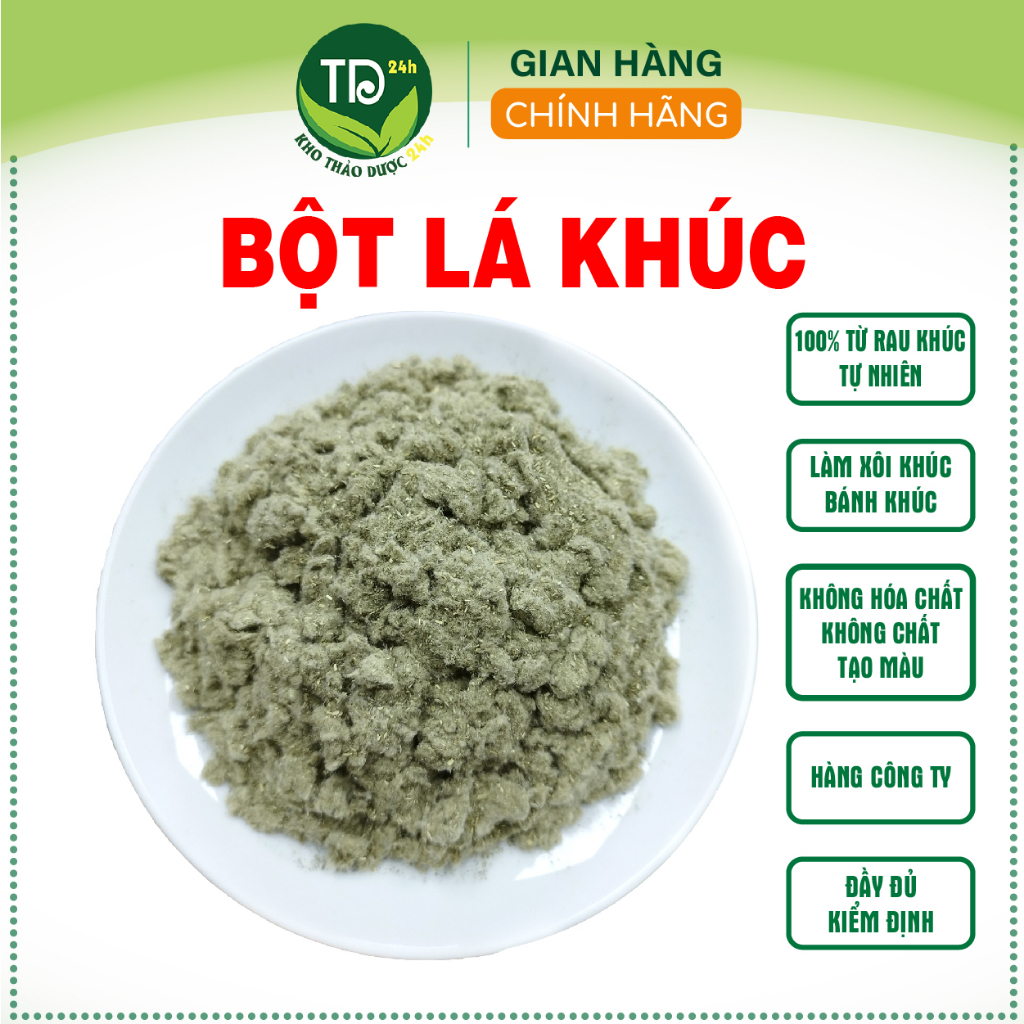 Bột lá khúc  nguyên chất 100%, ghiền mịn từ lá khúc, dùng làm bánh khúc, xôi khúc thơm ngon