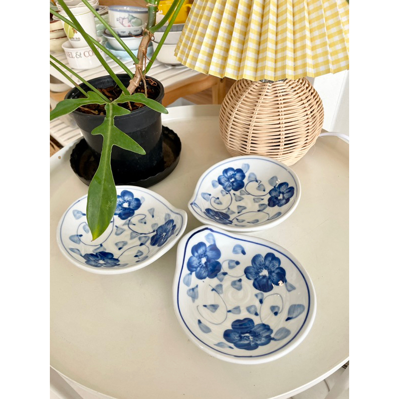 Cưng Ha Home -  - Chén sứ ăn lẩu kiểu Nhật hoa xanh