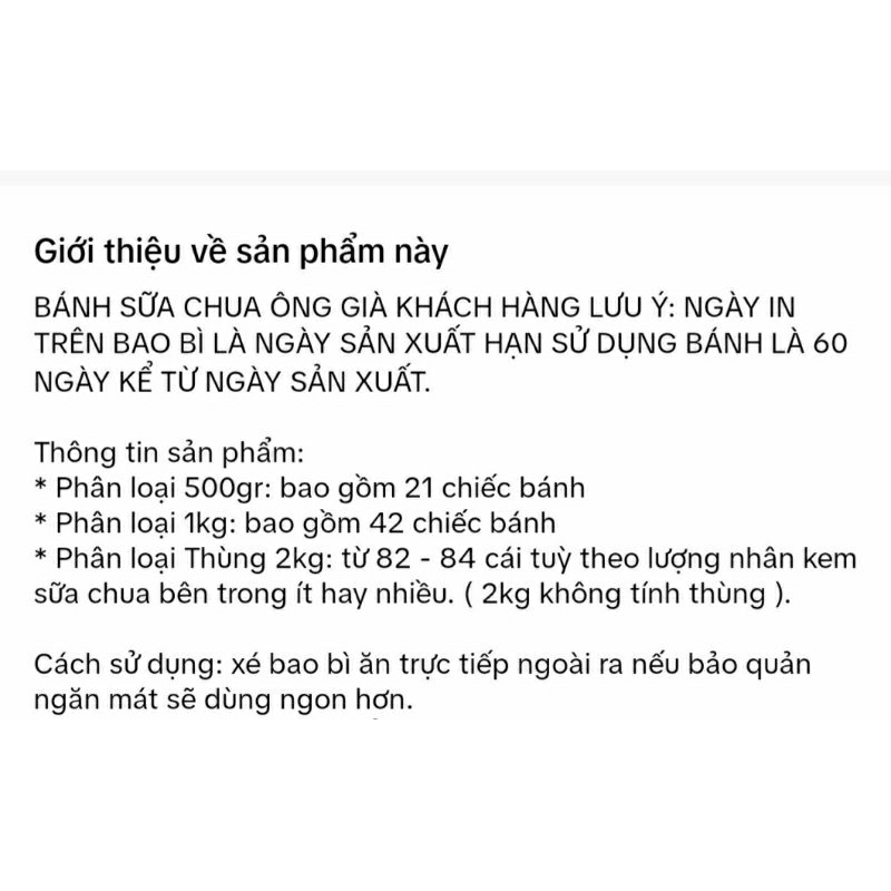 1 Kg Bánh Sữa Chua Ông Già Horsh Siêu Ngon