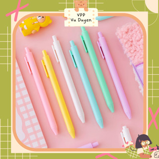 5 Bút bi mực đen màu pastel 0.5mm dễ thương làm quà tặng phát thưởng