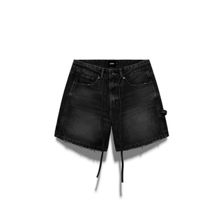 (Chính Hãng AMRISH) Carpenter Wide Leg Denim Shorts - Dark Grey