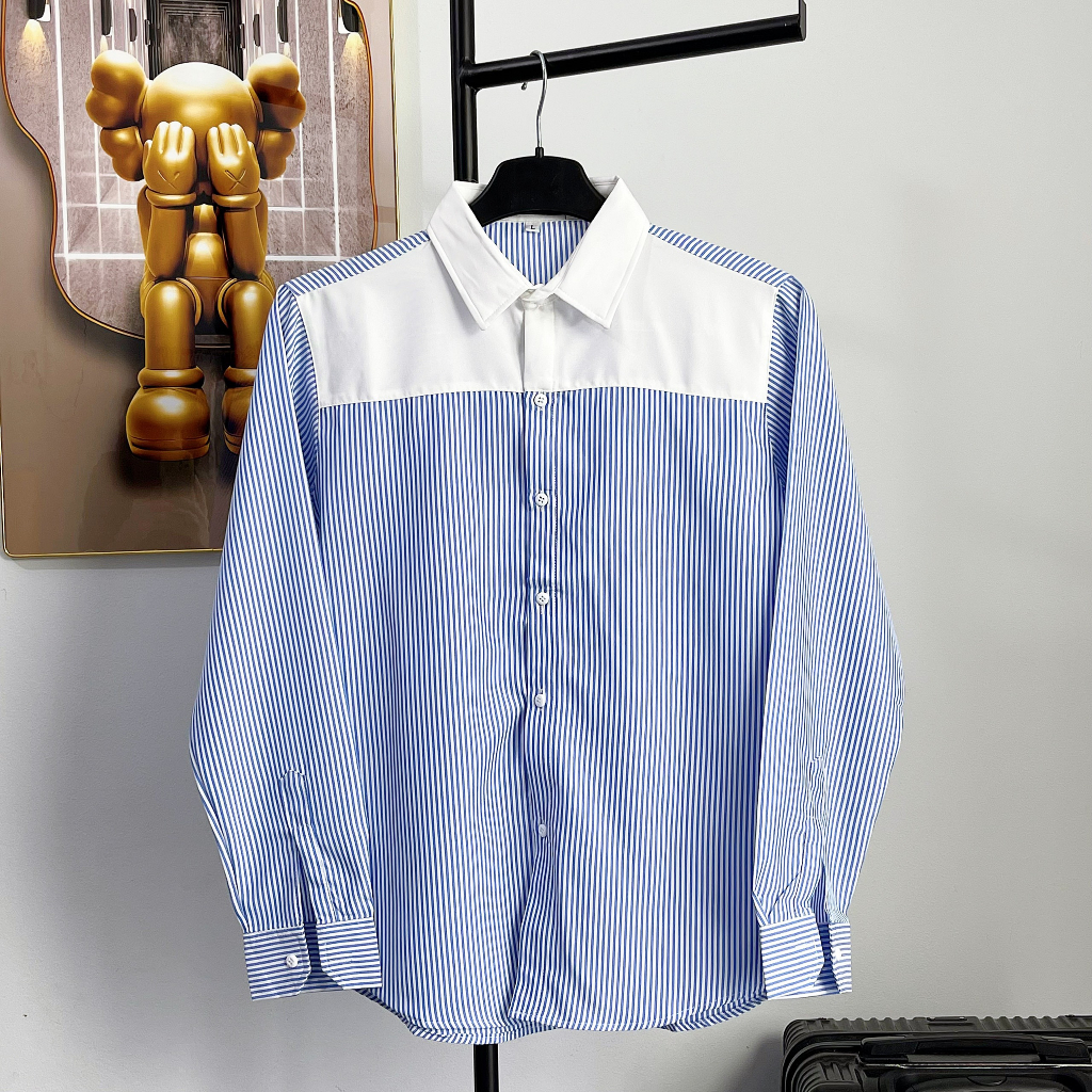 Áo sơ mi nam dài tay mẫu kẻ sọc , vải Cotton xịn, chuẩn form - Regular fit, đứng form -
