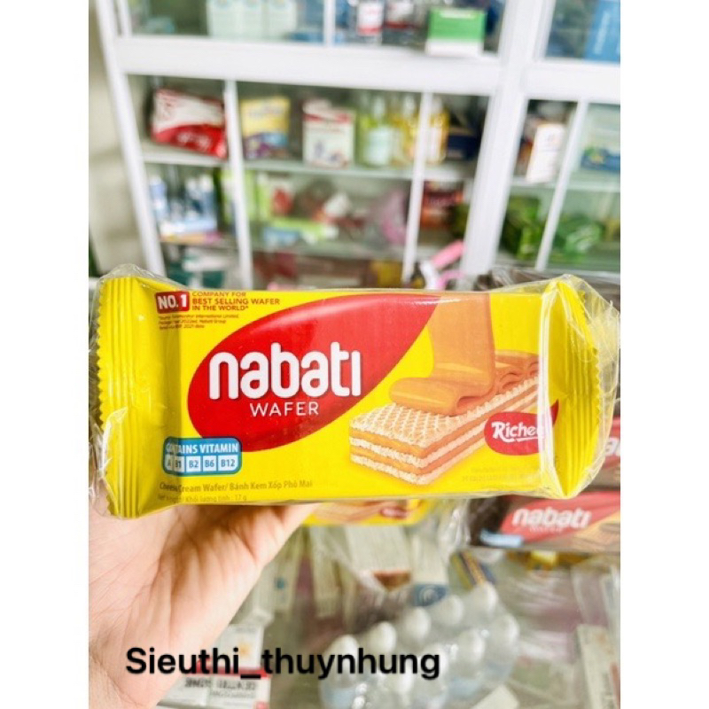 Lốc 10 gói Nabati vị phô mai socola 17g x 10 gói