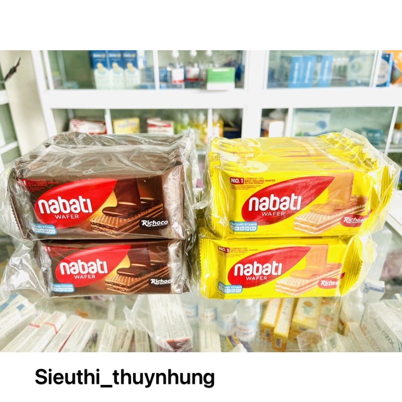 Lốc 10 gói Nabati vị phô mai socola 17g x 10 gói