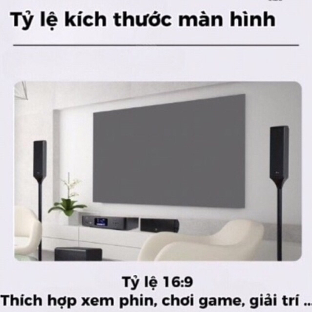Màn hình chiếu phản quang dán tường dùng cho các loại máy chiếu 60inch, 84inch, 100inch