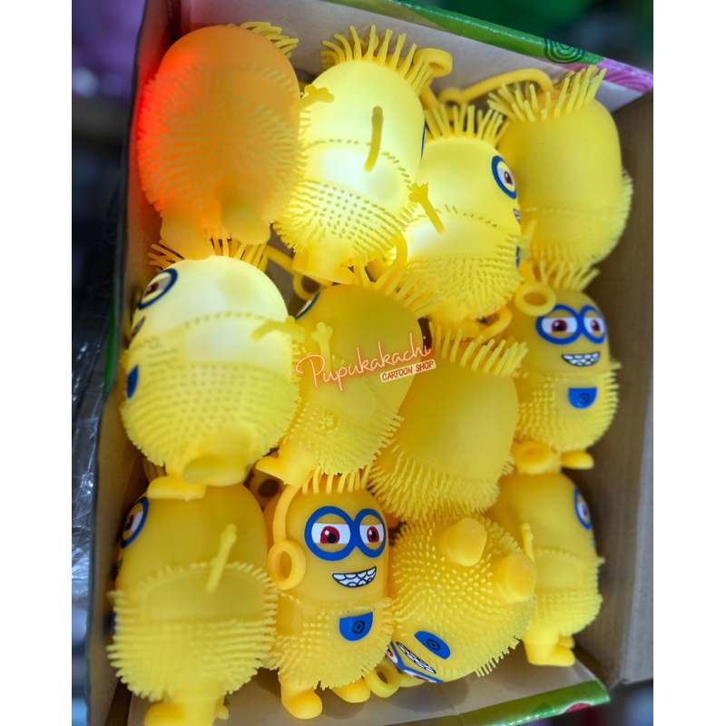 Đồ Chơi Xả Stress Banh Gai/Sâu/Minion/Thú Monster Có Đèn Nhiều Mẫu Cho Bé