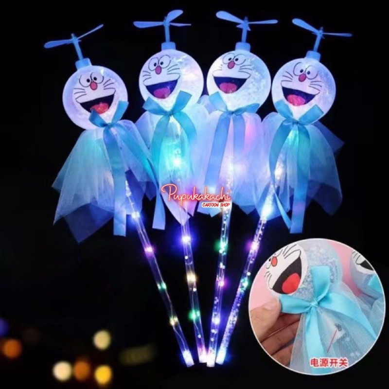 Cây Đèn TRUNG THU Pikachu/Doraemon/Thỏ Hồng Xinh Xắn Cho Bé