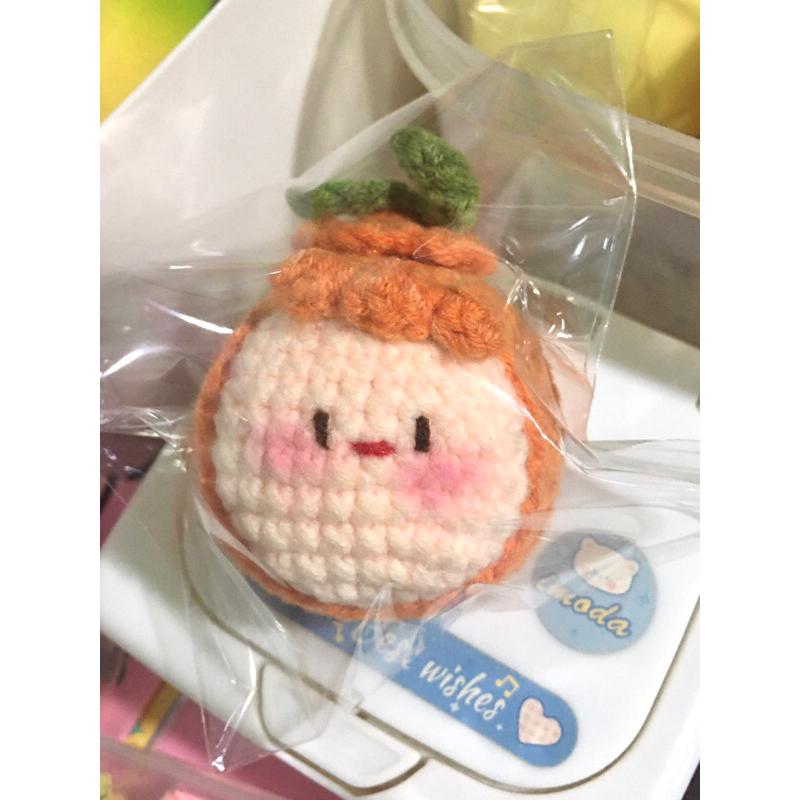 Móc khoá len quả cam siêu đáng yêu🍊