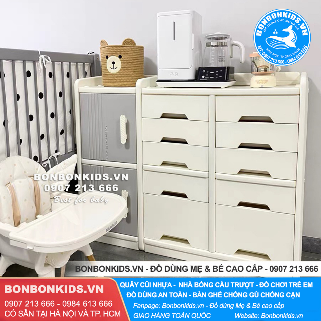 Tủ đồ chơi đa năng cho bé Newber 12 hộc, nhựa nguyên sinh , Kệ để đồ chơi 12 ngăn/14 ngăn cho phòng bé